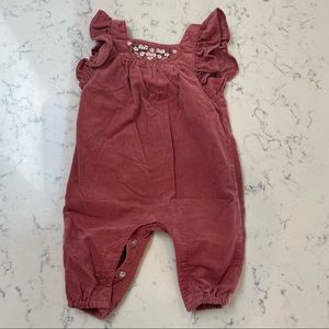 Old Navy Embroidered Ruffle-Trim Corduroy One-Piece for Baby Girl